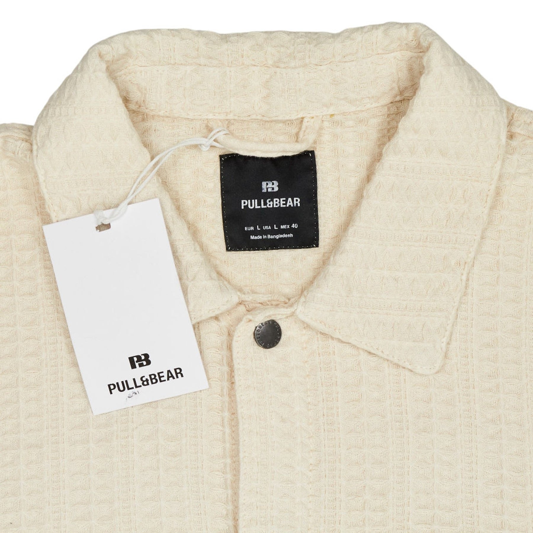 Pull & Bear Cream Cotton Jacket