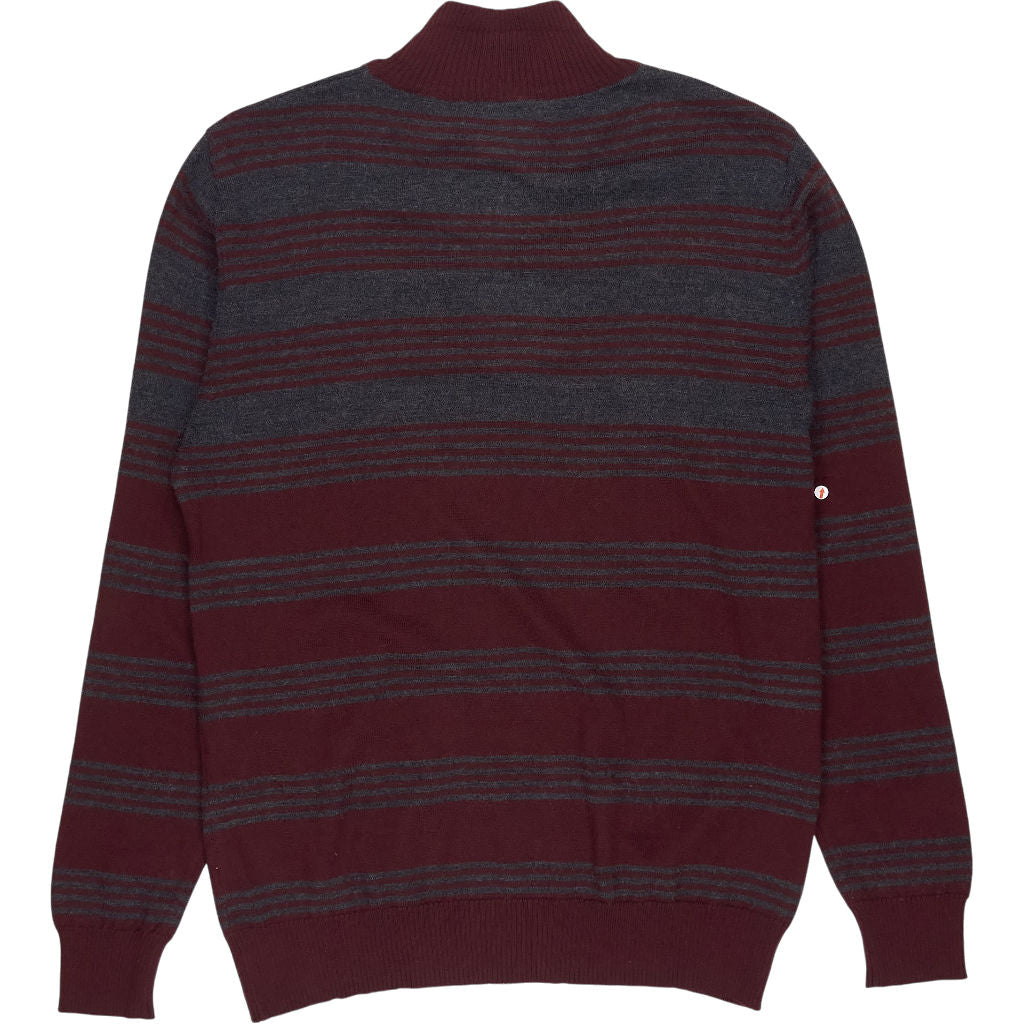 Vintage Allen Solly Burgundy Striped Merino Blend Sweater