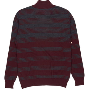 Vintage Allen Solly Burgundy Striped Merino Blend Sweater