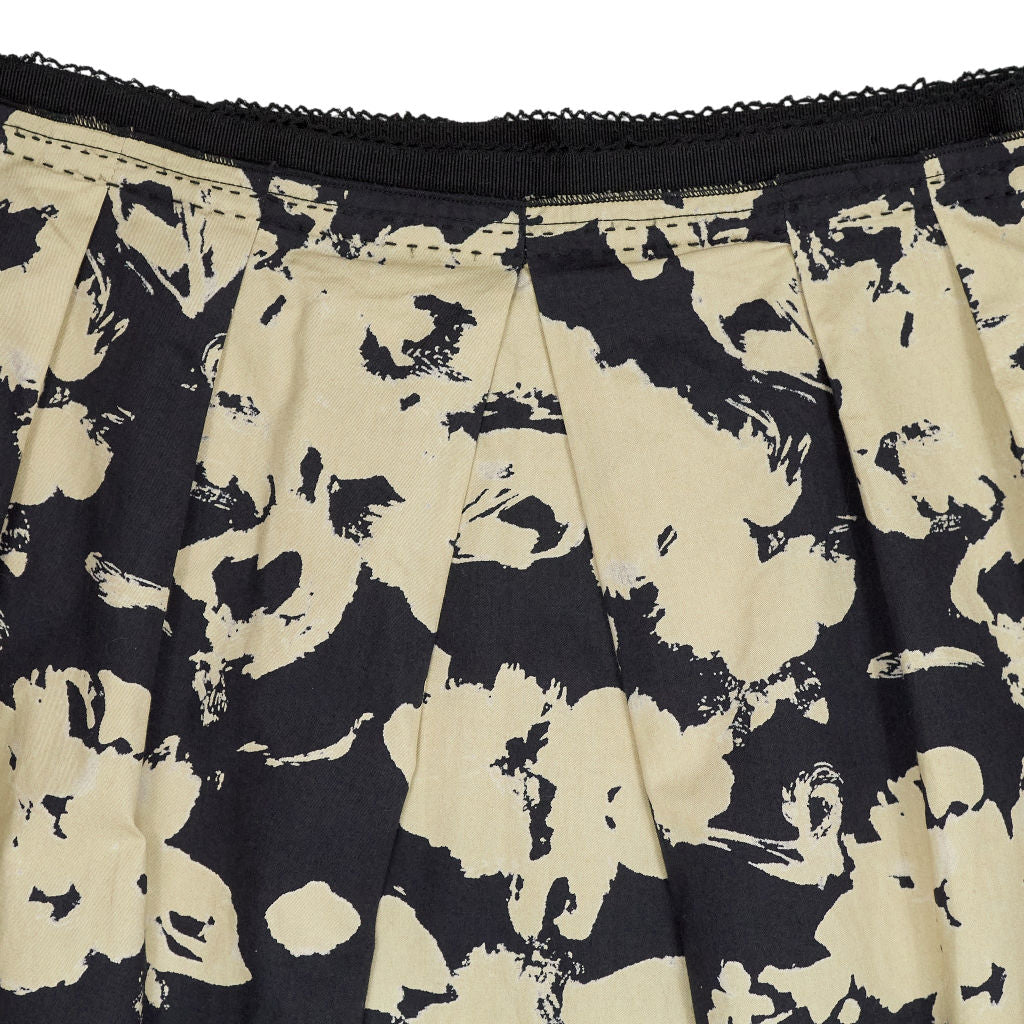 Toast Black Beige Floral Midi Skirt