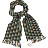 YMC Multicolour Striped Lambswool Scarf