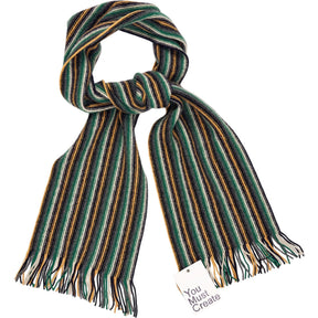 YMC Multicolour Striped Lambswool Scarf