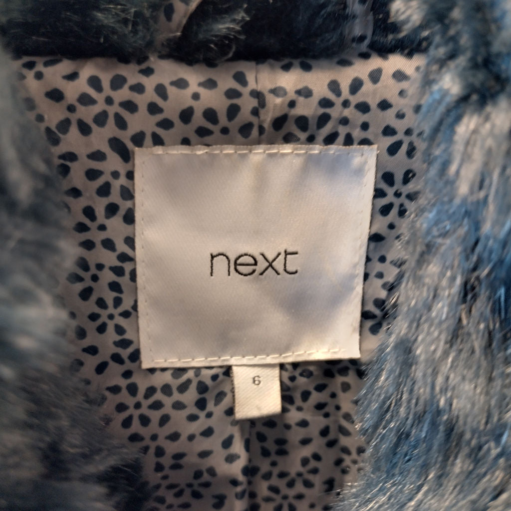 Next Blue Faux Fur Jacket