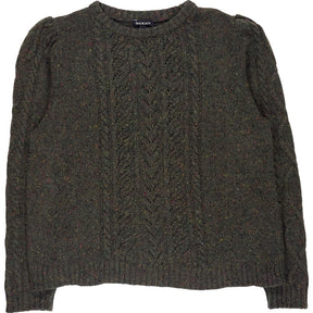 Baukjen Olive Cable Knit Jumper