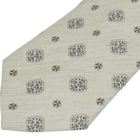 Tessitura Bottinelli x Moss Beige Patterned Tie Bundle x 3