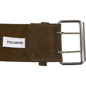 Pull & Bear Khaki Wide Belt