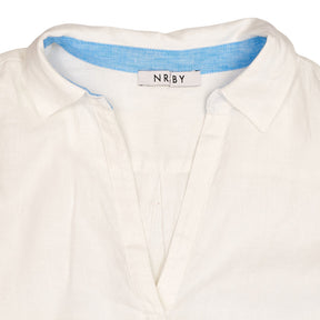 NRBY White Linen Long Sleeve Shirt