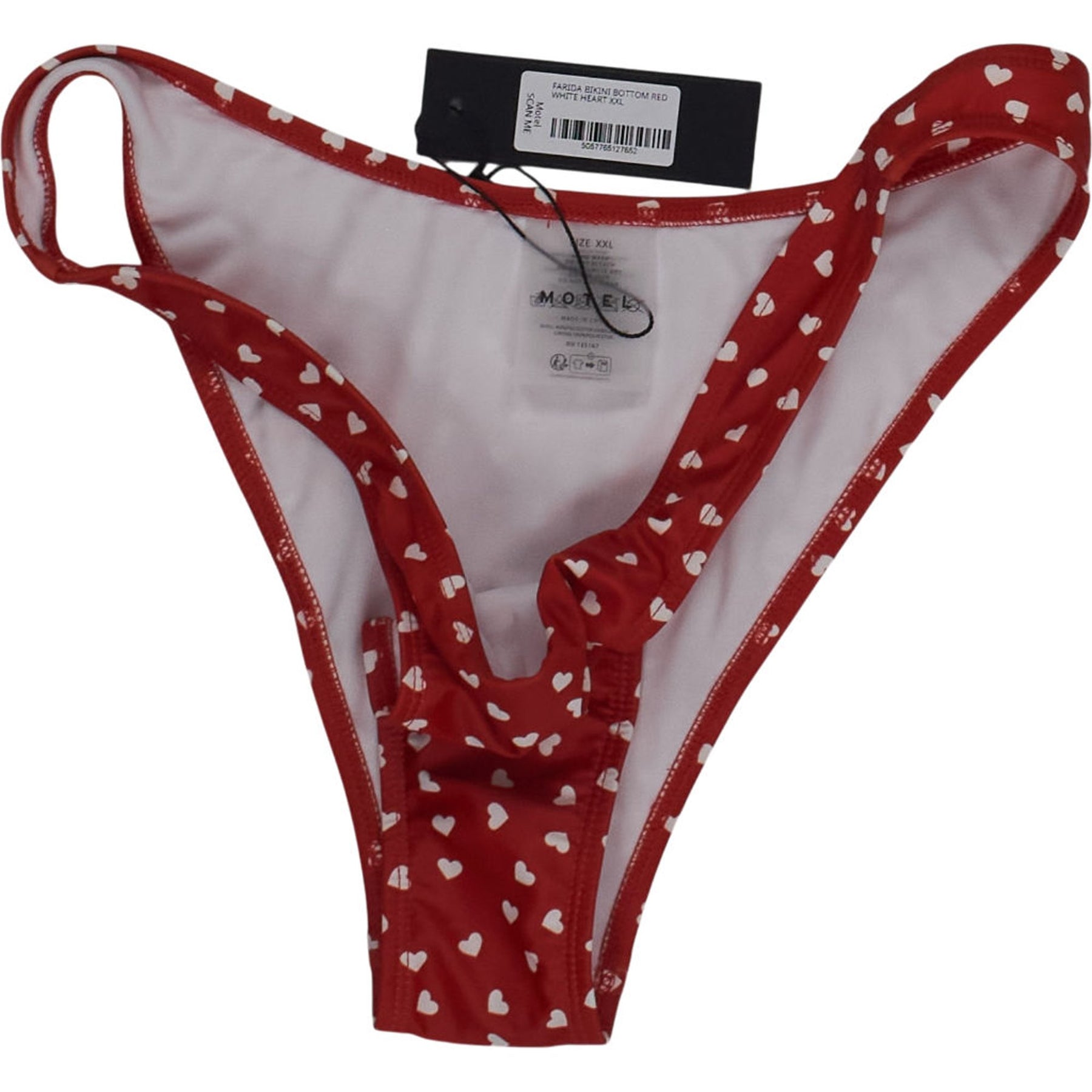 Motel Red Heart Print Bikini