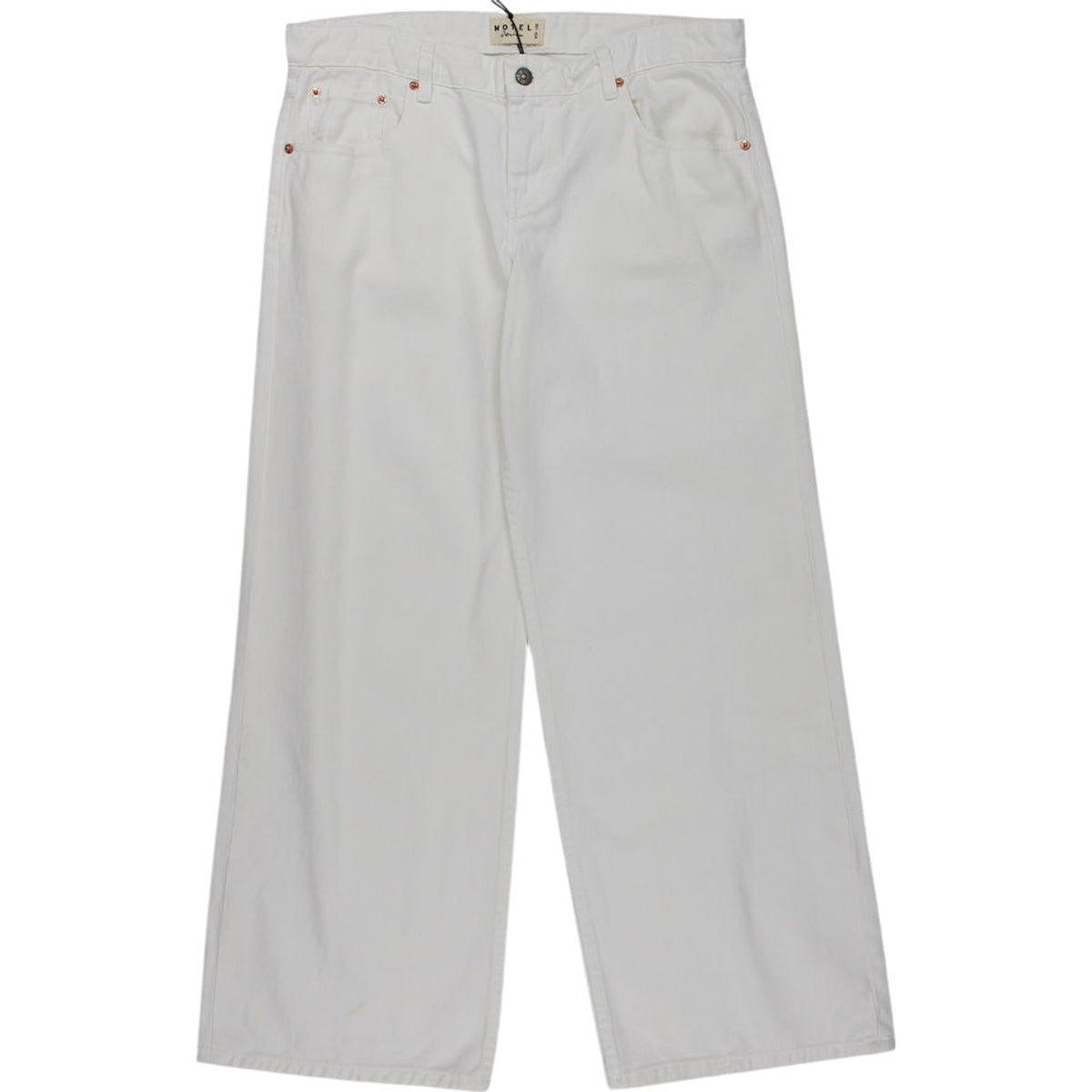 Motel White Low Rise Parallel Jeans