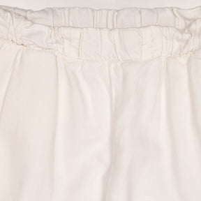 Bella Dahl White Elastic Waist Trousers