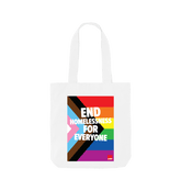 White Printed Bag Front