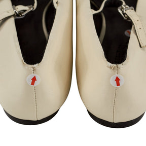 Pull & Bear Cream Double Strap Flats