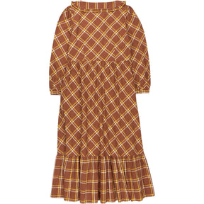 Pink City Prints Brown Plaid Esme Dress