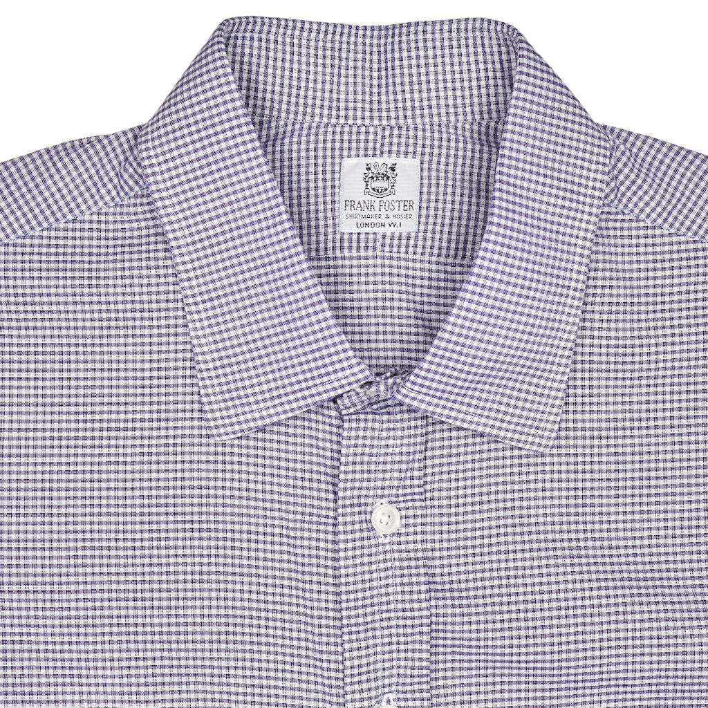 Frank Foster Purple Check Shirt