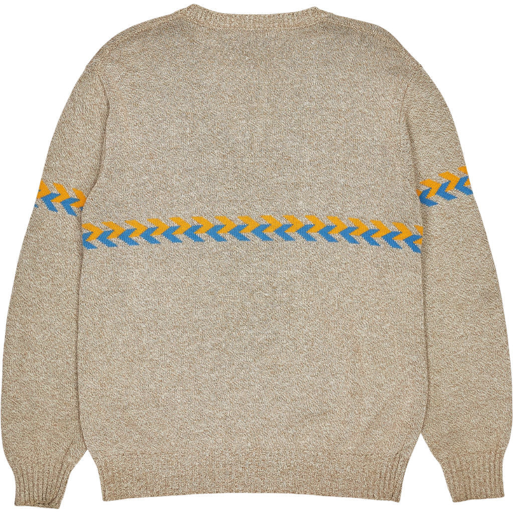 Vintage Christian Dior Beige Knit V-Neck Jumper