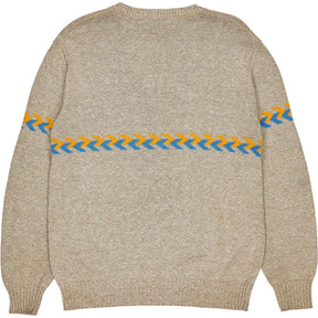 Vintage Christian Dior Beige Knit V-Neck Jumper