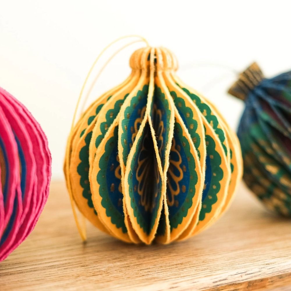 Honeycomb Bauble - 3 individual colours