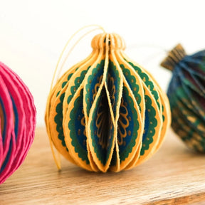 Honeycomb Bauble - 3 individual colours