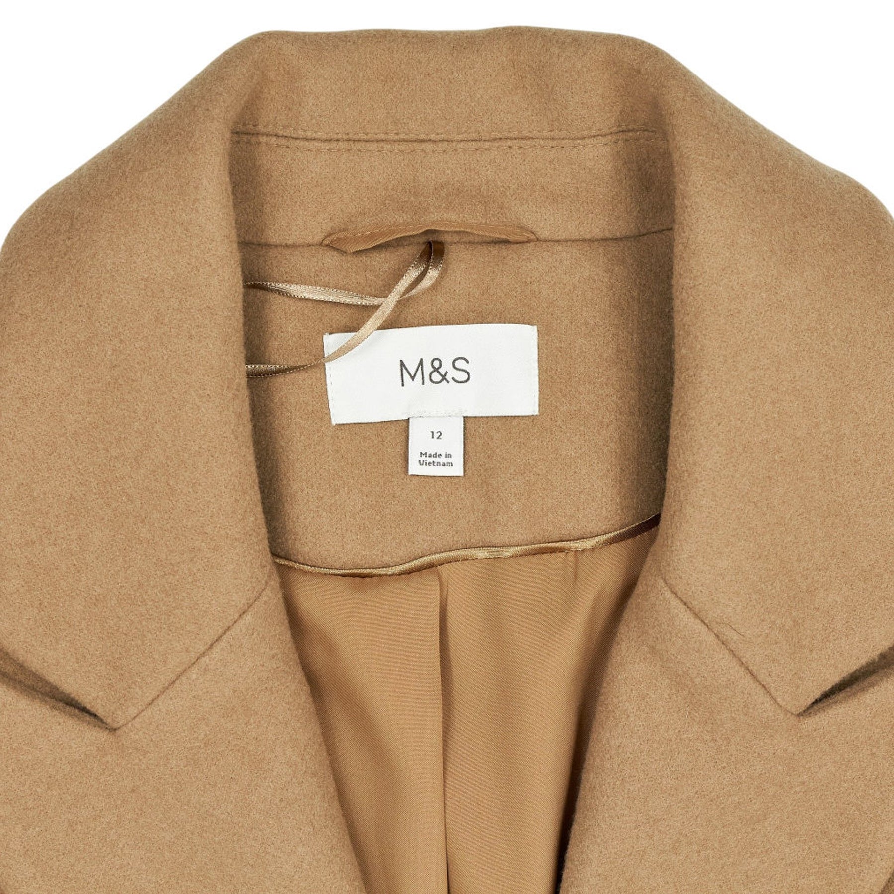 M&S Camel Wool Blend Coat