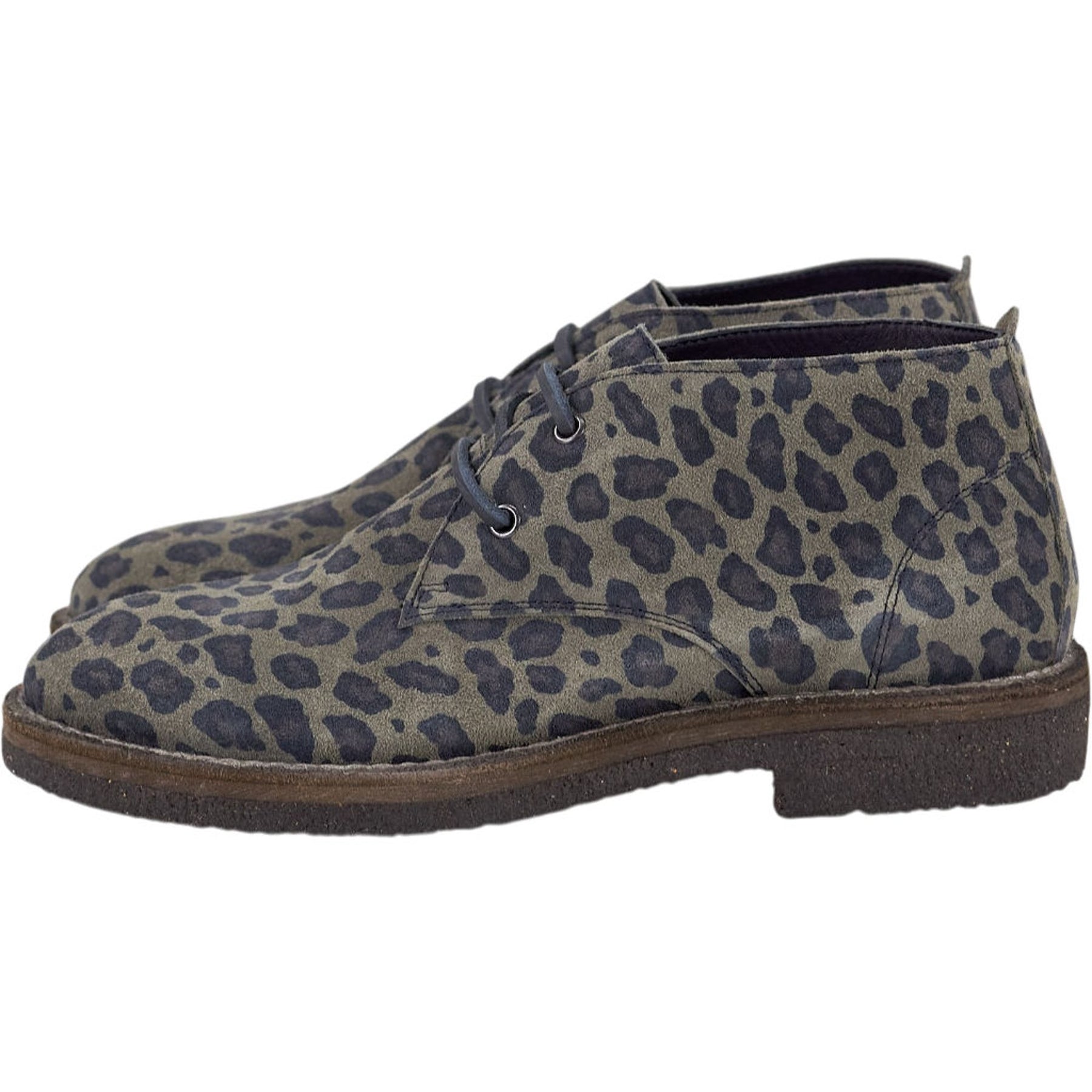 YMC Leopard Print Desert Boots