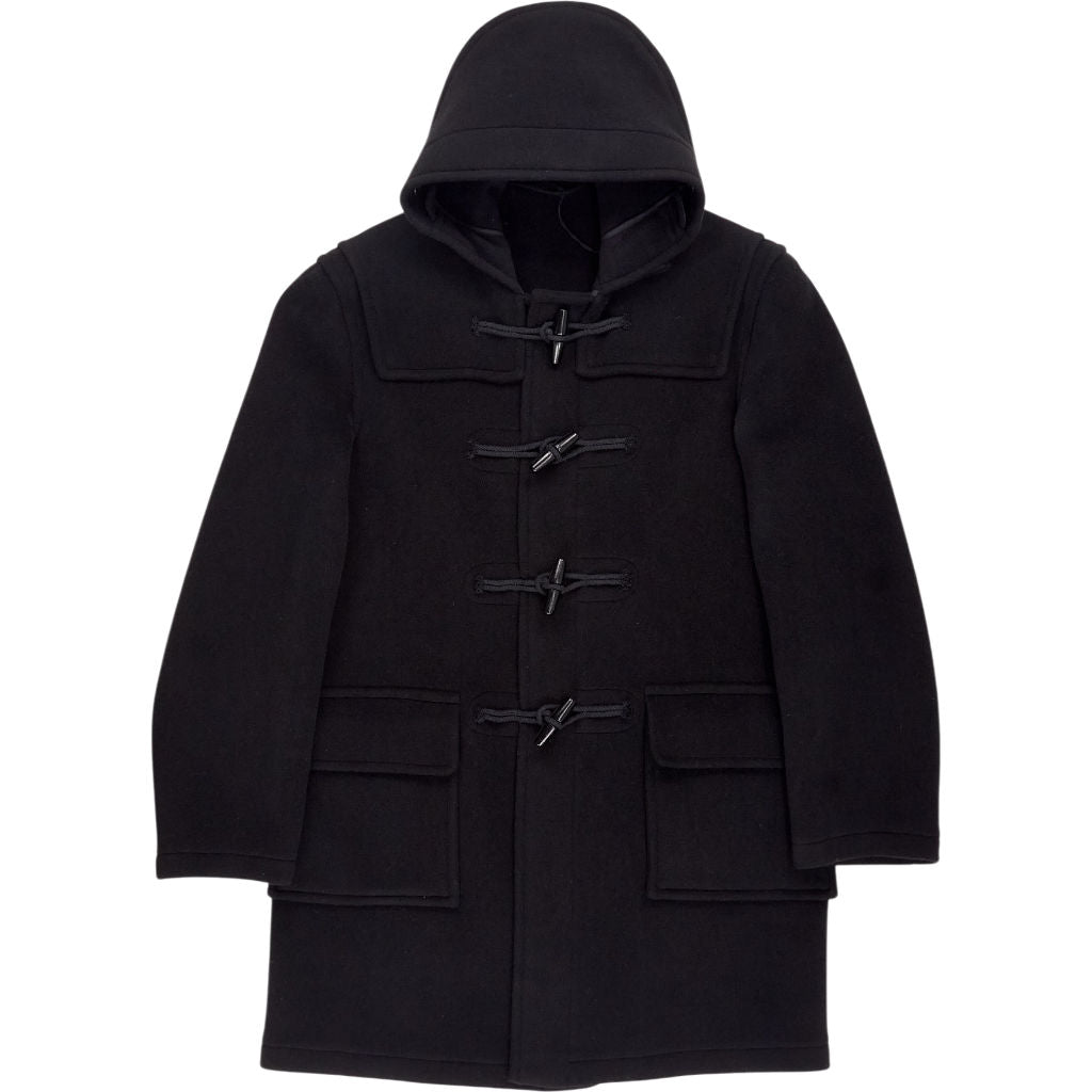 Gloverall Black Wool Duffle Coat