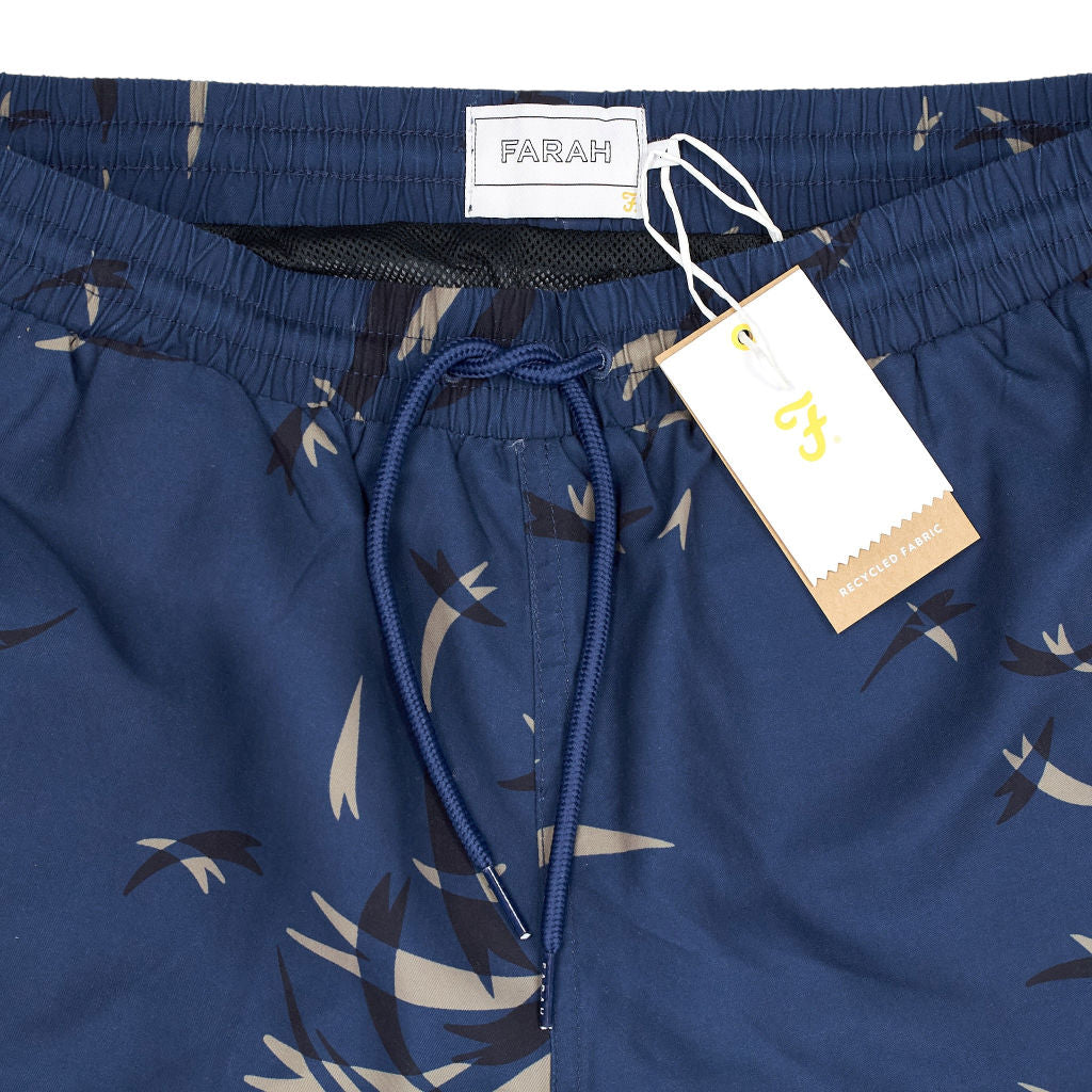 Farah Aegean Blue Colbert Arrow Print Shorts