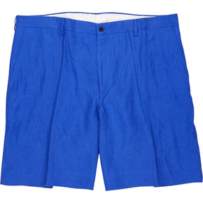 Anderson & Sheppard Blue Linen Shorts