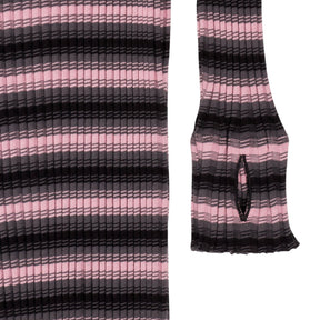 YMC Pink Black Striped Knit Dress