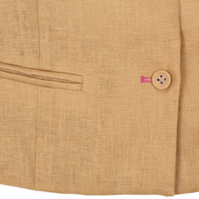 Wyse Tan Silvie Linen Waistcoat