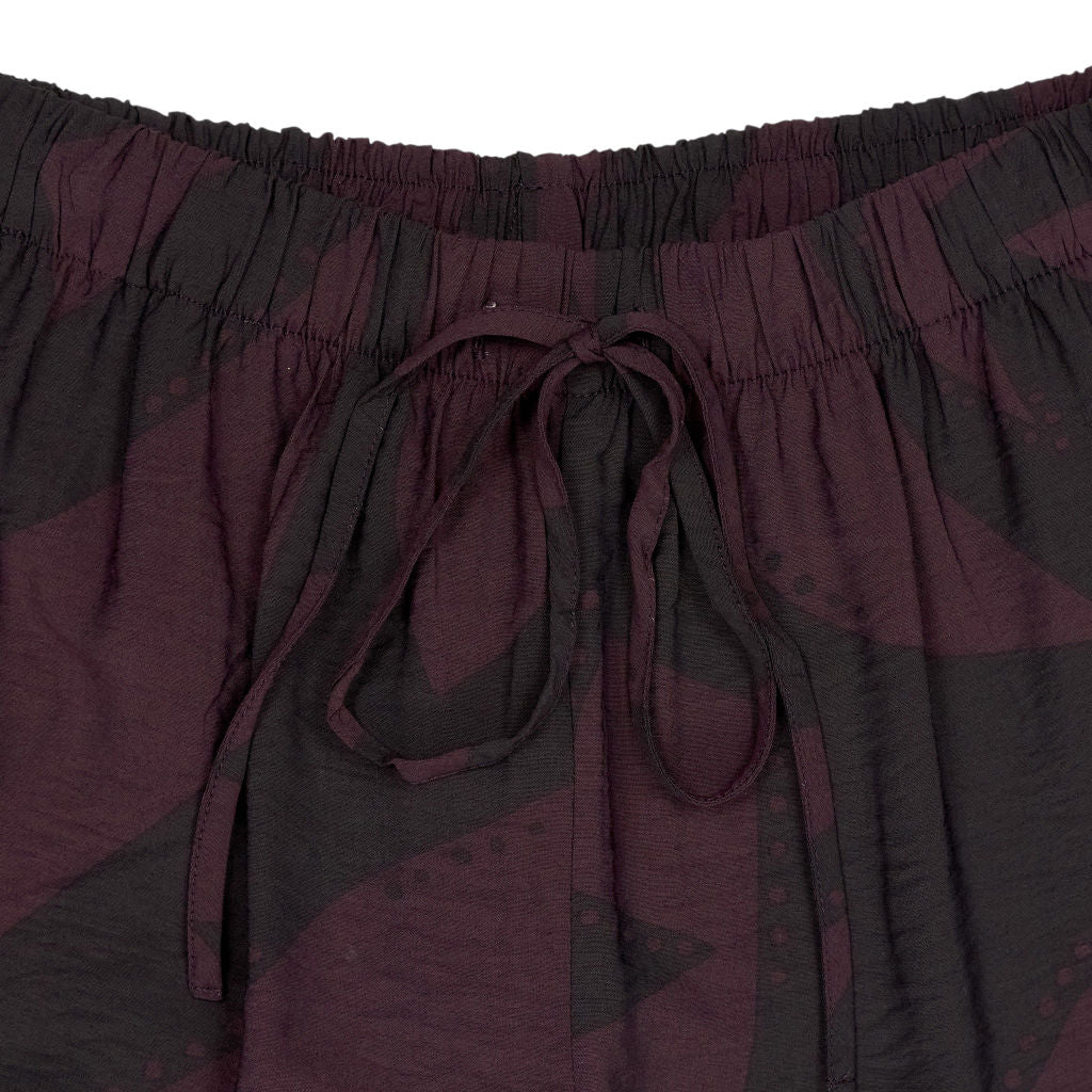 Hush Purple Black Wide Leg Trousers