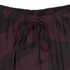 Hush Purple Black Wide Leg Trousers