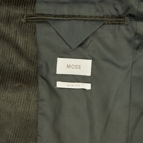 Moss Olive Cord Blazer Slim Fit