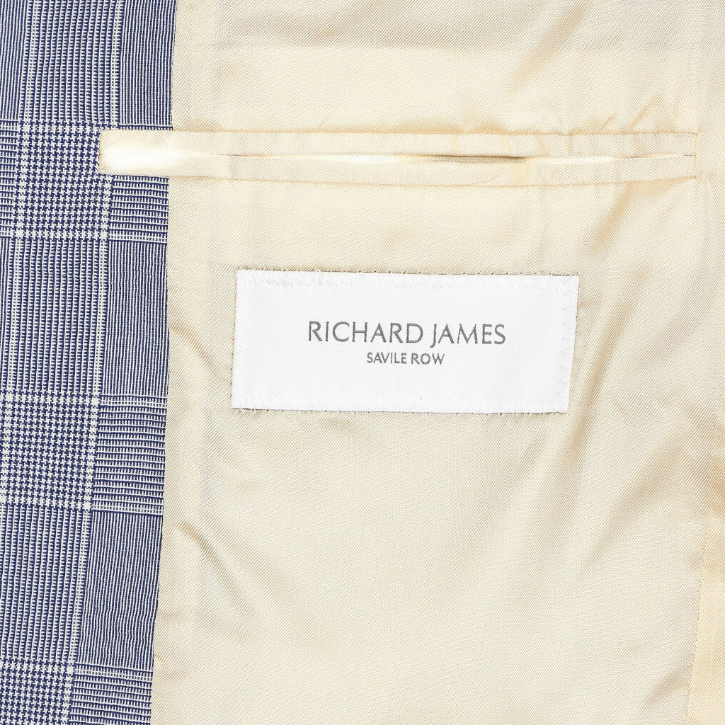 Richard James Blue Check Wool Blazer