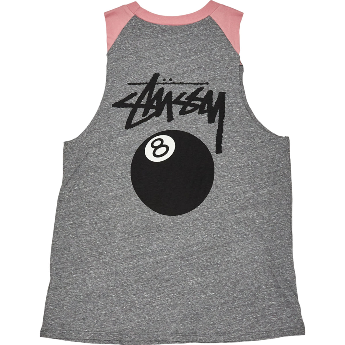 Stussy Grey Heather Rose 8 Ball Raglan Tank Top