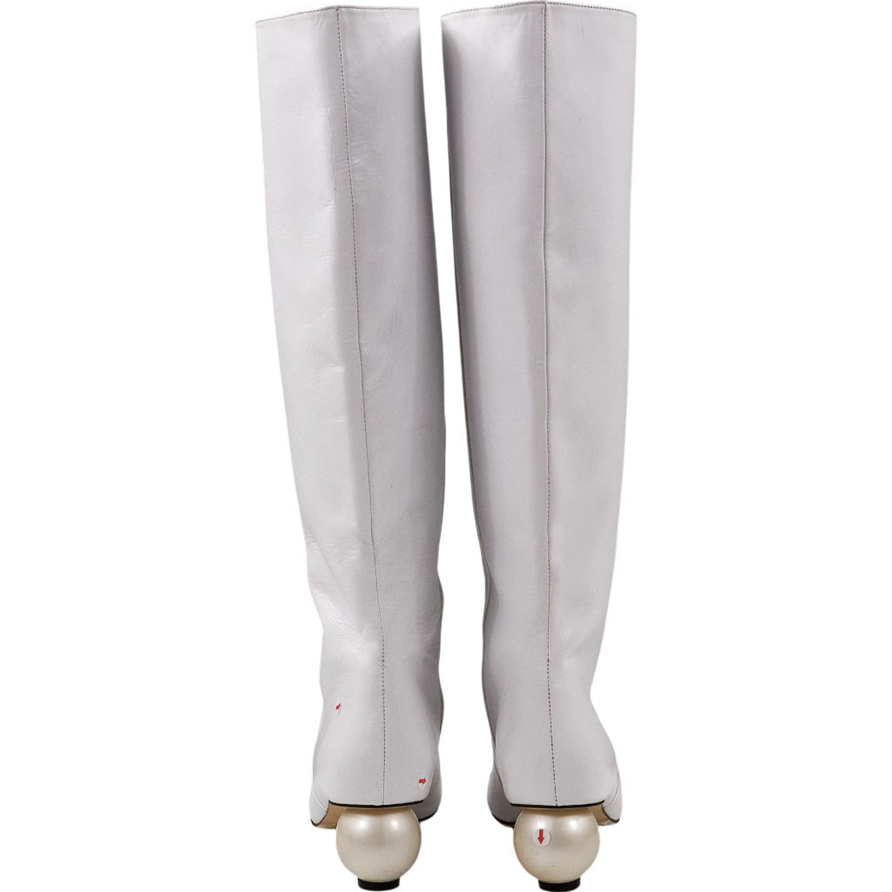 Mother of Pearl White Knee-High Boots
