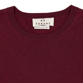 De Fursac Burgundy Merino Wool Jumper