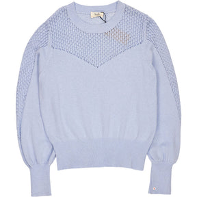 Hush Blue Chevron Pointelle Jumper