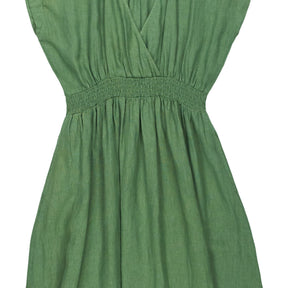 Wyse Green Elsa Linen Dress