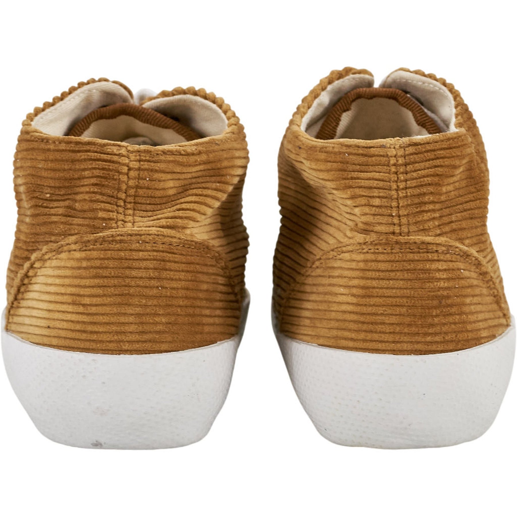YMC Tan Corduroy High-Top Trainers