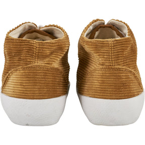 YMC Tan Corduroy High-Top Trainers