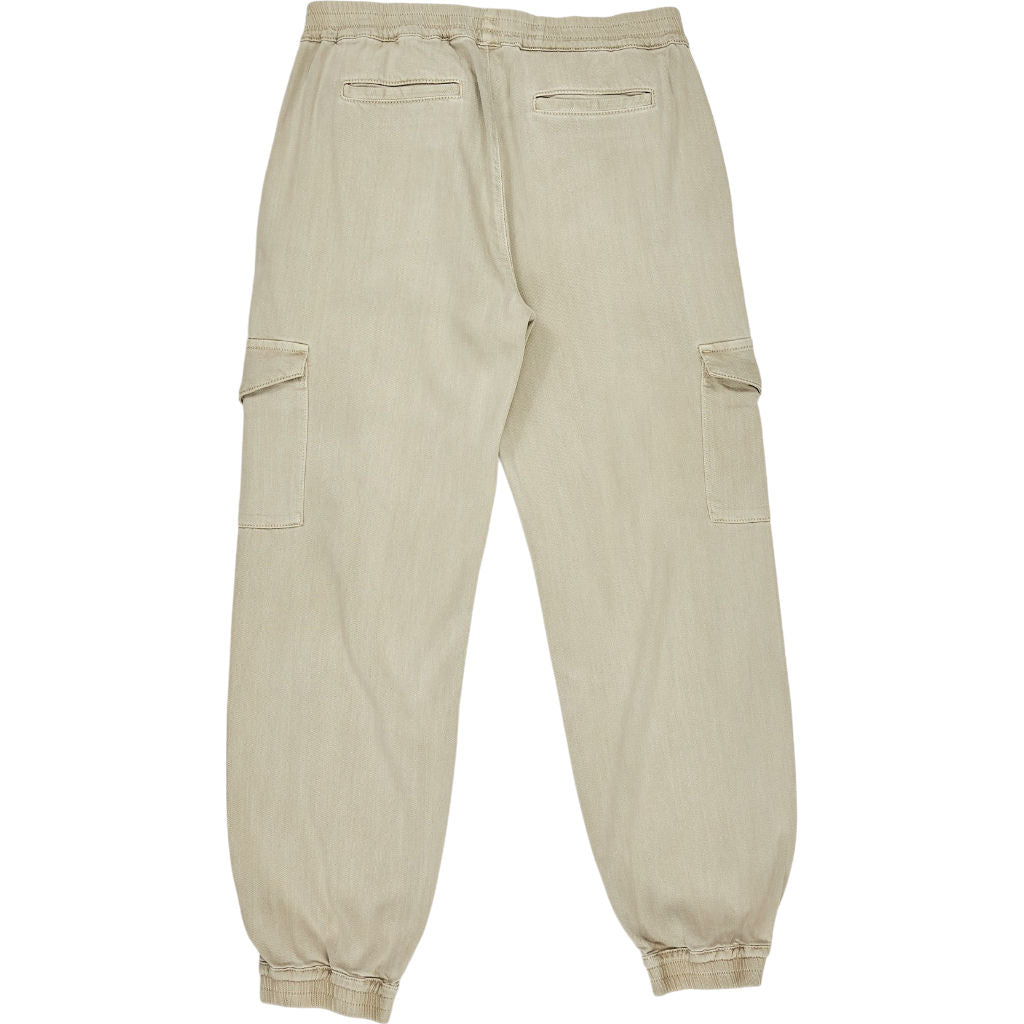 Hush Grey Sand Washed Cargo Trousers