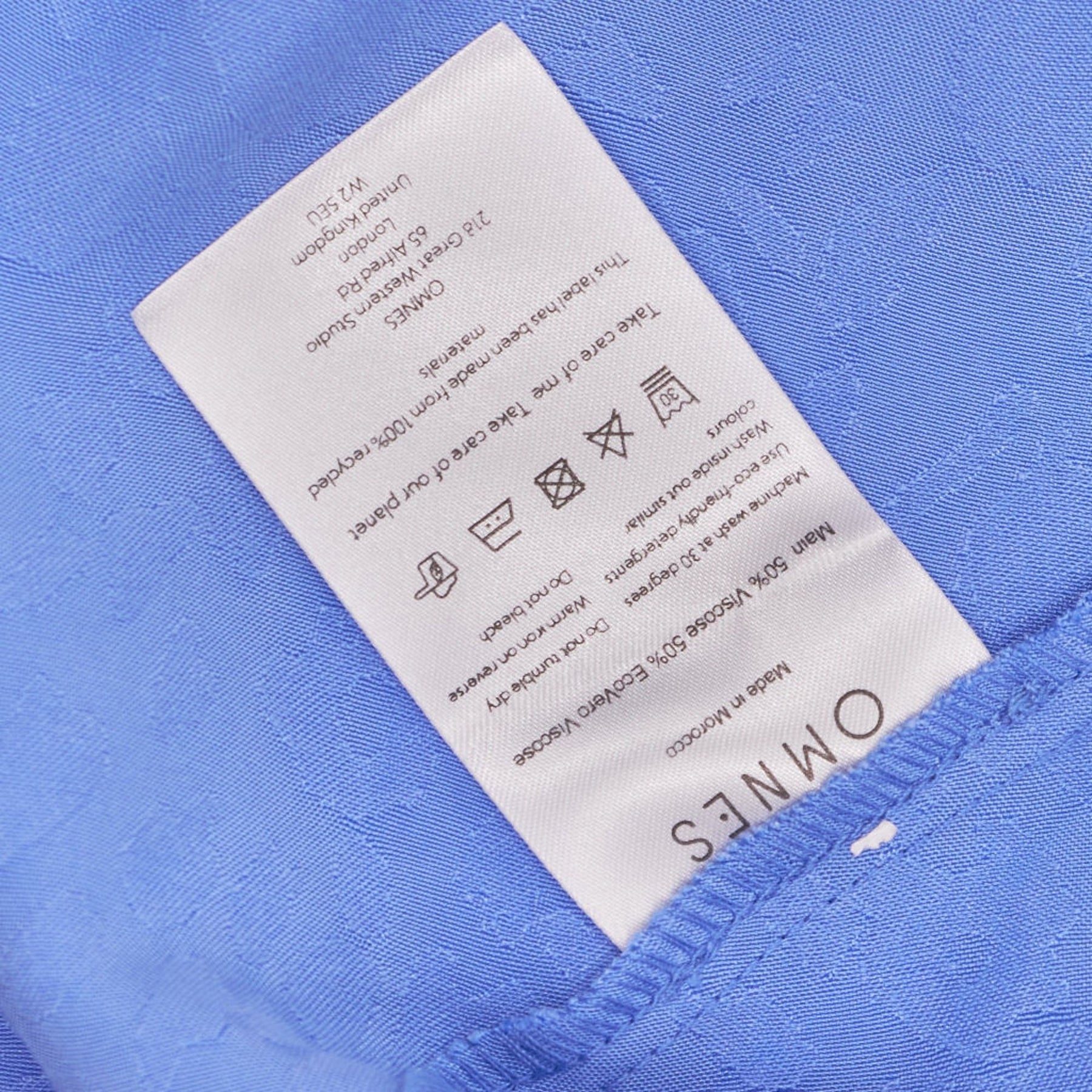 OMNES Light Blue Iris Midi Dress