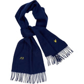 Lyle & Scott Navy Lambswool Scarf