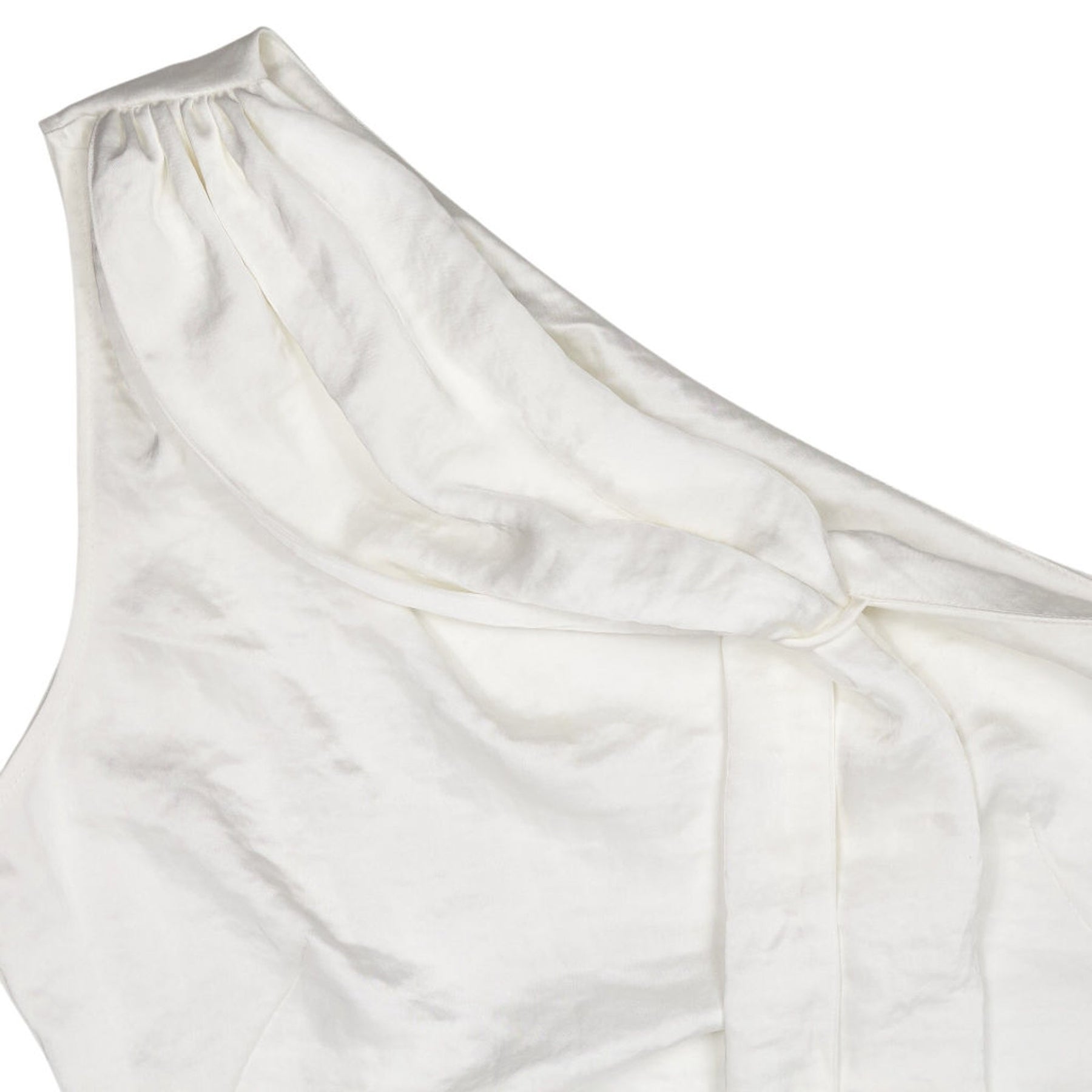 Vivere White Hattie Trellis One-Shoulder Dress