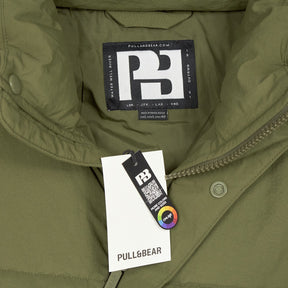 Pull & Bear Green Puffer Jacket