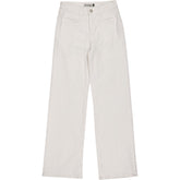 Baukjen White Organic Cotton Wide Leg Trousers