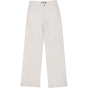 Baukjen White Organic Cotton Wide Leg Trousers