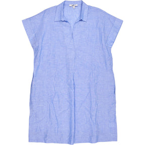 NRBY Blue Linen Shirt Dress