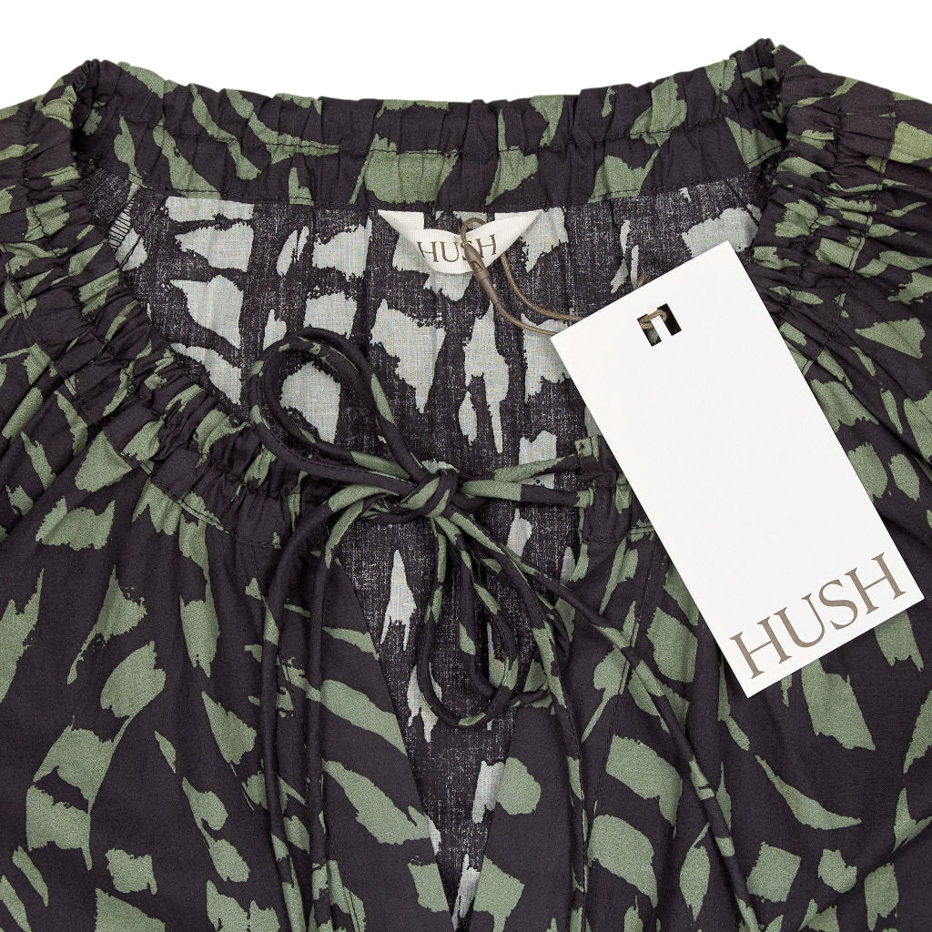 Hush Charcoal Print Cotton Top