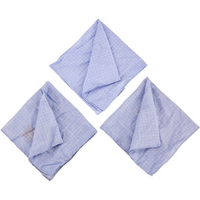 Anderson & Sheppard Sky/White Cotton Pocket Square